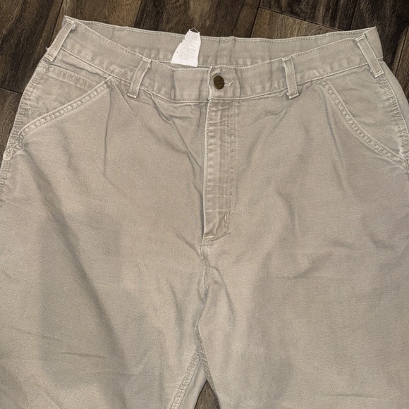 Carhartt Pants Mens 36x32 Gray B11 Original Dungaree Fit Work Carpenter Canvas - Picture 2 of 9